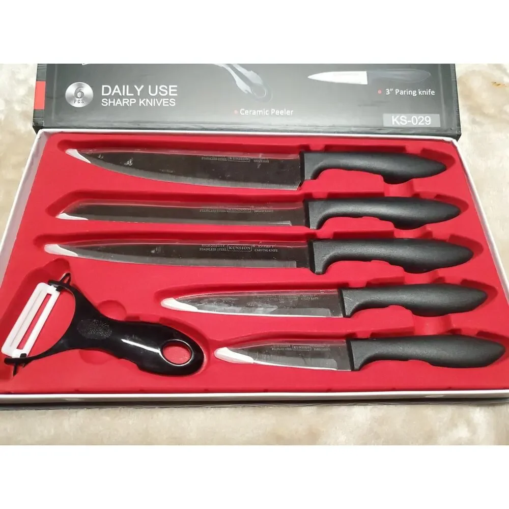KUNSION Chefs Knife Set KS-029 6 pieces In Set
